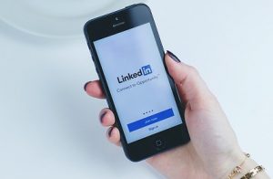 A picture of LinkedIn on a phone