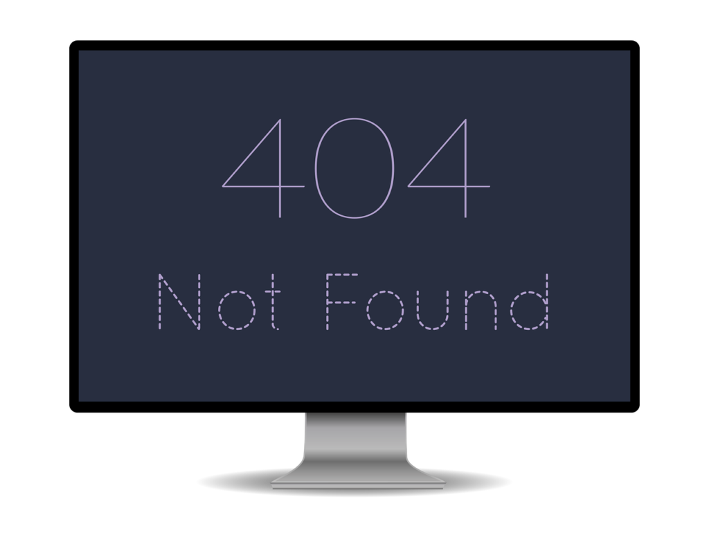 Image of a computer saying 404 Not Found